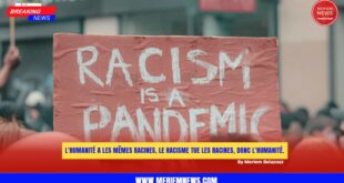 L&rsquo;humanité a les mêmes racines, le racisme tue les racines, donc l&rsquo;humanité